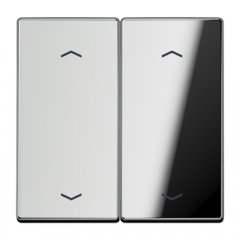 Taustiņs KNX slēdzim, ar virzienrādītāju 2-viet, hromēts metāls, Serie LS, glanzchrom