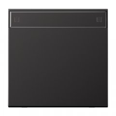 Taustiņs 1-viet, marķējams, alumīnijs krāsots, Serie LS, tumša (lakots alumīnijs)