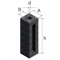 FP2 (F-100/43) betona pamats ar enkurskrūvēm