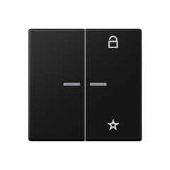 eNet taustiņš unversālais 2-viet, termoplasts krāsots, Serie A, grafītmelns matēts