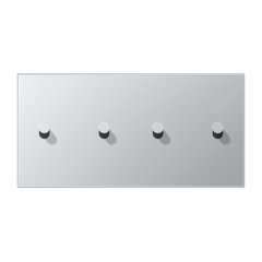 Virsma slēdžiem, 2-viet, 2 x 2 rotācijas slēdzis, horizontāli montējams, Serie LS 1912, alumīnijs