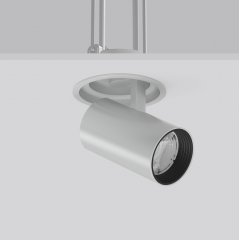 DEECOS R, 29 W, 3050 lm, 927, silver, on/off Recessed projectors, D 143 H 3 HEL 210, 72°