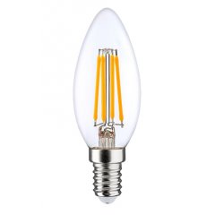 Spuldze LED C35 Filament  6W  E14 3000K 600lm  220-240V LEDURO Dimmable