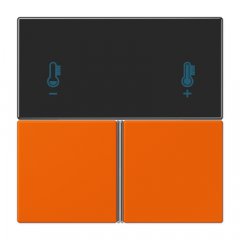 Taustiņs 3-viet, F40 KNX telpas kontrolierim, Serie LS, oranža