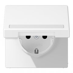 Kontaktligzda SCHUKO, 16 A 250 V ~, marķējams, ar bērnu drošību un vāciņu, termoplasts krāsots, Serie LS, sniegbalts matēts