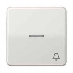 Taustiņs 1-viet, ar indikācijas logu, ar zvana simbolu, duroplasts, Serie CD, gaiši pelēks