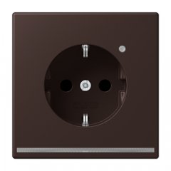 Kontaktligzda SCHUKO, 16 A 250 V ~, ar LED apgaismojumu, ar bērnu drošību, Serie LS, terre d’ombre brûlée 59