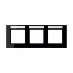 Rāmītis 3-vietīgs, marķējams, horizontāla montāža, termoplasts, A CREATION, melns