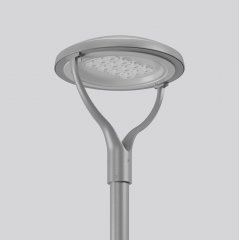 Gaismeklis GONIA, 24 W, 1850 lm, 730, silver, DALI Pole top luminaires, D 500 H 525, Transparent glass