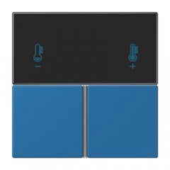 Taustiņs 3-viet, F40 KNX telpas kontrolierim, Serie LS, bleu céruléen 31