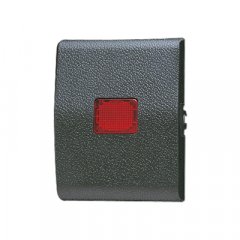 Taustiņs 1-viet ar indikācijas logu, termoplasts, WG 800, antracīts