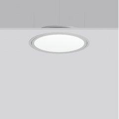 Gaismeklis TRIONA round, 29 W, 2450 lm, 827-865, silver, DALI Recessed ceiling luminaires, D 505 H 2 HEL 89, Plastic (PMMA) opal