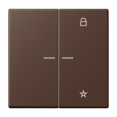 eNet taustiņš unversālais 2-viet, duroplasts, Serie LS, terre d'ombre brûlée 31