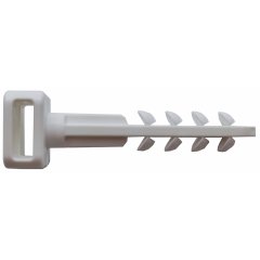 Saitīšu dībelis, saites platums-10mm balts BP DN 6x40/100