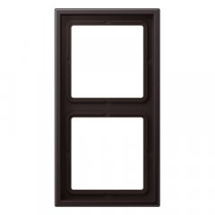 Rāmītis 2-vietīgs, vertikālā un horizontālā montāža, termoplasts krāsots, LS ZERO, tumša (lakots alumīnijs)