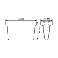 Emergency light for uninterruptible power supply, escape route signage, 24 m, LED technology, High Cover, surface mounting and ceiling mounting