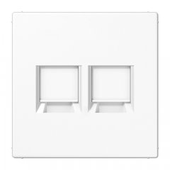 Virsma (ar fiksatoru) modulārai datu rozetei 2-vietīga, Avaya, termoplasts, Serie LS, balts