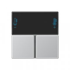 Taustiņs 3-viet, F40 KNX telpas kontrolierim, Serie A, alumīnijs