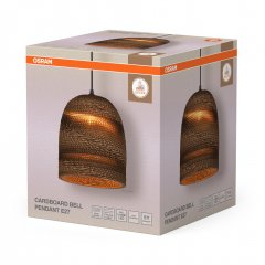 Decor Cardboard Bell Pendant E27 Brown