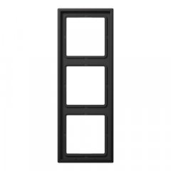 Rāmītis 3-vietīgs, vertikālā un horizontālā montāža, lakots alumīnijs, LS 990, tumša