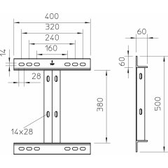 45° Adapterplate atb.rokai 400x106, St, FT