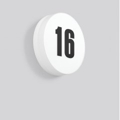 Gaismeklis FLAT SLIM round, 13...26 W, 1250...2500 lm, 830, 840, white, on/off House number luminaires, D 300 H 75