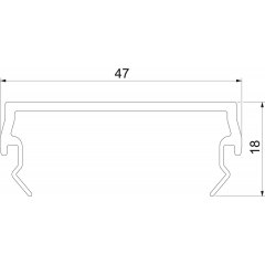 Vāks Rapid 45-2 45x2000, PVC, dzidri balts, 9010