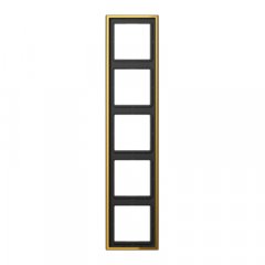 Rāmītis 5-vietīgs, vertikālā un horizontālā montāža, Metall zelta krāsā PVD-beschichtet, LS 990,