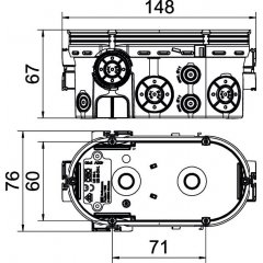 2x Ø61xH67mm UG 66-DV-L