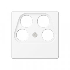 Centrālplate 4-vietīga SAT-TV-kontaktligzda (Ankaro), termoplasts lakots, Serie A, sniegbalts matēts