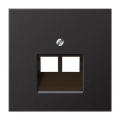 Virsma IAE/UAE-datu rozetei 2 x 8-polig, Aluminium lackiert, Serie LS, tumša (lackiertes Aluminium)