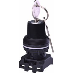 Slēdzis ar atslēgu, melna, 0-1, 90o, bez atgriešanās (bez apgaismojuma)