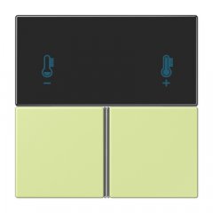 Taustiņs 3-viet, F40 KNX telpas kontrolierim, Serie LS, vert jaune clair