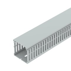 Rievots kabeļu kanāls halogenbrīvs, PC/ABS, gaiši pelēks, 7035 LK4H N 60060