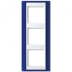 Rāmītis 3-vietīgs, vertikālā un horizontālā montāža, plastmasa, A PLUS, zils-balts