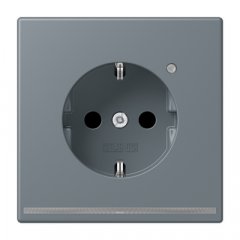 Kontaktligzda SCHUKO, 16 A 250 V ~, ar LED apgaismojumu, ar bērnu drošību, Serie LS, gris 59