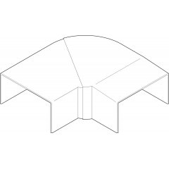 Plakanais stūris PROFILA 55x100 9010, PC/ABS, dzidri balts, 9010