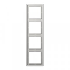 Rāmītis 4-vietīgs, vertikālā un horizontālā montāža, duroplasts, LS 990, gaiši pelēks