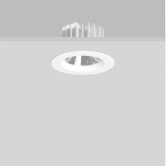 LEDONA round IP65, 11 W, 1100 lm, 830, white, on/off Recessed downlights, D 140 H 3 HEL 85, 42°