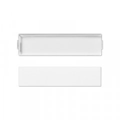 Caurspīdīgs vāks ar ieliktni marķēšanas laukam 13 x 55,5 mm, AS sērija, ieliktnis balts