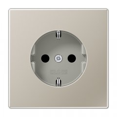 Kontaktligzda SCHUKO, 16 A 250 V ~, skrūvju spailes, Serie LS, krāsa nerūsējošais tērauds