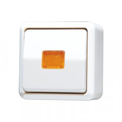 Slēdzis Wipp-Kontrollschalter, Universal Aus-Wechsel, 10 AX 250 V ~, AP 600, balts