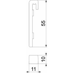 Vāks savienojumam priekš GEK-K53160-3, 3-daļ., PVC, dzidri balts, 9010