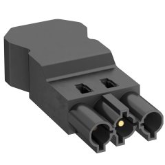 Rozetes adapteris 3-polīgs skrūvējams savienojums, PA, melns ST-S4 GST18i3 SW