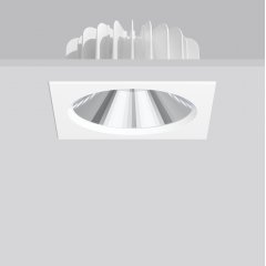 LEDONA square IP20, 40 W, 4050 lm, 830, white, DALI Recessed downlights, L 220 B 220 H 3 HEL 108, 88