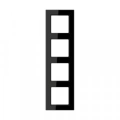 Rāmītis 4-vietīgs, vertikālā un horizontālā montāža, termoplasts, A CREATION, melns