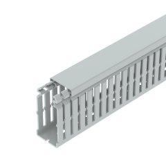 Perforēts vādu kanāls halogenbrīvs 75x37,5x2000, PC/ABS, gaiši pelēks, 7035 LKVH N 75037