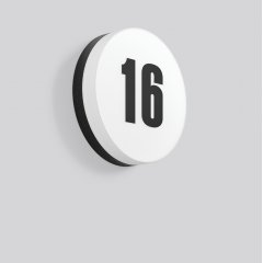 Gaismeklis FLAT SLIM round, 11...20 W, 1300...2450 lm, 830, 840, anthracite, on/off House number luminaires, D 300 H 70