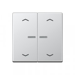 Taustiņs KNX slēdzim ar indikācijas logu un virzienrādītāju 2-viet, Serie A, alumīnijs