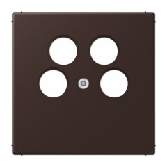Centrālplate 4-vietīga SAT-TV-kontaktligzda (Ankaro), termoplasts, Serie LS, terre d’ombre brûlée 59
